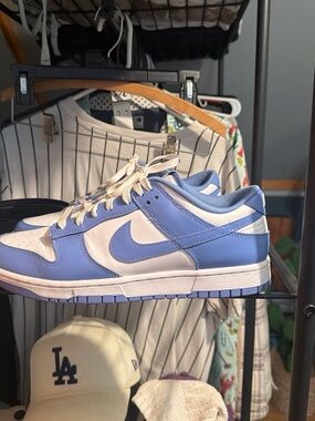 Nike Dunk Low Blue and White Leather Sneakers
